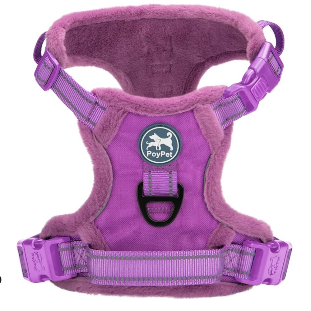 PoyPet Plush Dog Harness, Soft Padded No Pull Vest Harness, New In Box
